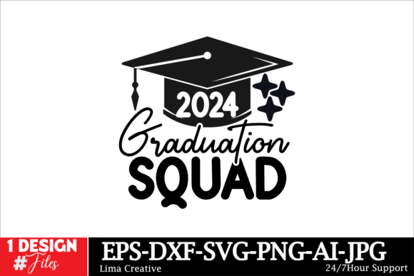 2024 Graduation Squad SVG Design for Crafts and Graphics
