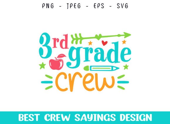 3rd Grade School Crew SVG Designs: Graphics and Crafts for Real Publishing