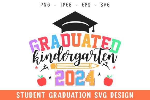 Graduated Kindergarten School 2024 SVG for Crafts and Graphics