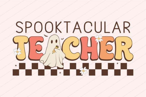 Halloween Spooky Teacher Retro Svg Png