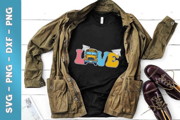 Love School Bus SVG: Graphics for Crafts and Marketing