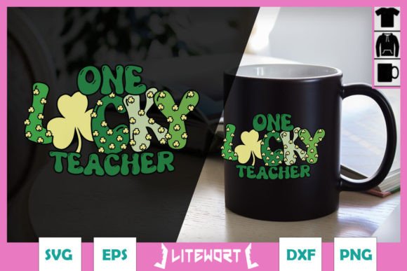 One Lucky Teacher Clovers SVG: Graphics for Crafts