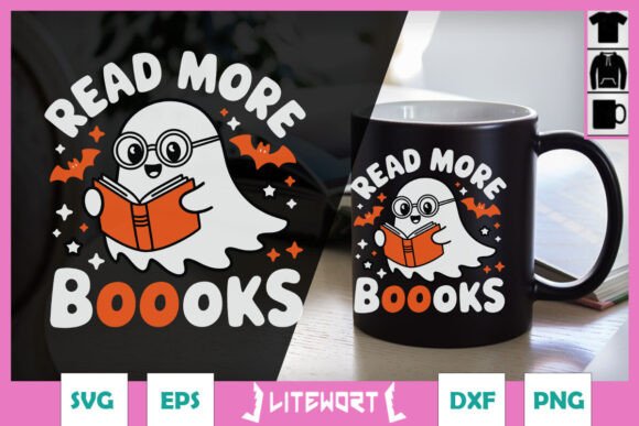 Read More Books Teacher Halloween SVG Graphics