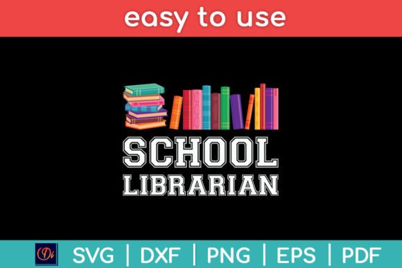 School Librarian Svg File Graphics and Crafts